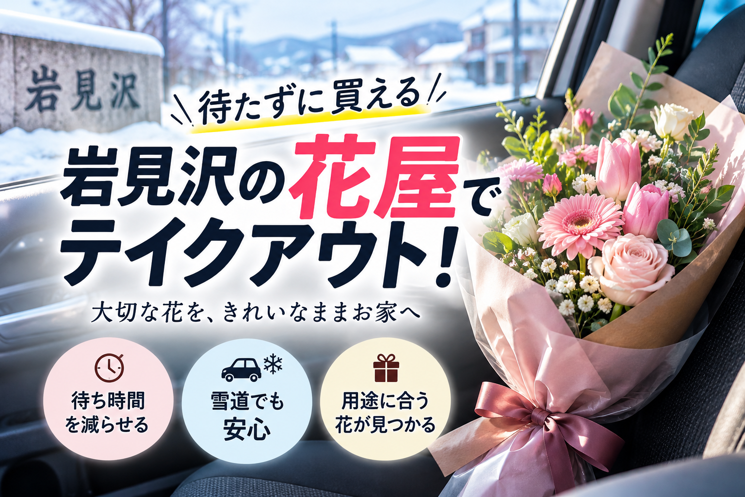 岩見沢の花屋でテイクアウト！待たずに買える人気店の選び方と雪道運搬術